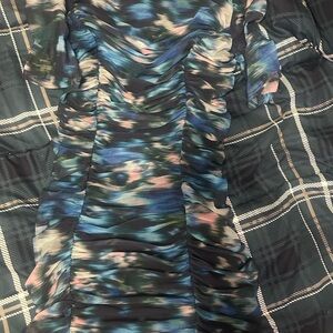 Elegant Multicolor Ruched Dress